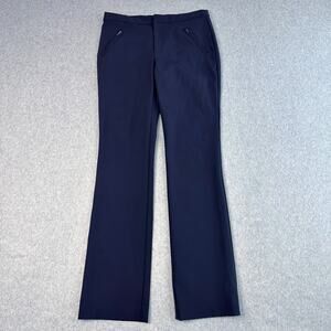 Rebecca Taylor Navy Bootcut Dress Pants WMNS 10 Mid Rise Slim Fit Wide Leg